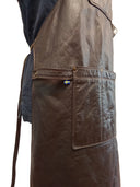 Unikt handsytt läderförkläde / unique hand-stitched leather apron (smock) / Lederschuerze