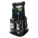 Dryckeshållare i skinn för fyra flaskor - ölflaskhållare