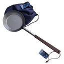 Package - Small Wilderness Pan with wooden handle including leather bag - Edvardson 