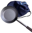 Package - Small Wilderness Pan with wooden handle including leather bag - Edvardson 