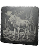 Glasunderlägg av skifferplatta ÄLG